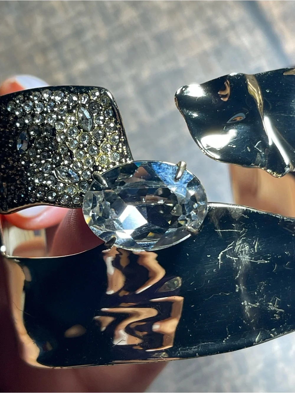 Alexis Bittar GoldTone Statement Cuff Bracelet with Crystal Accent